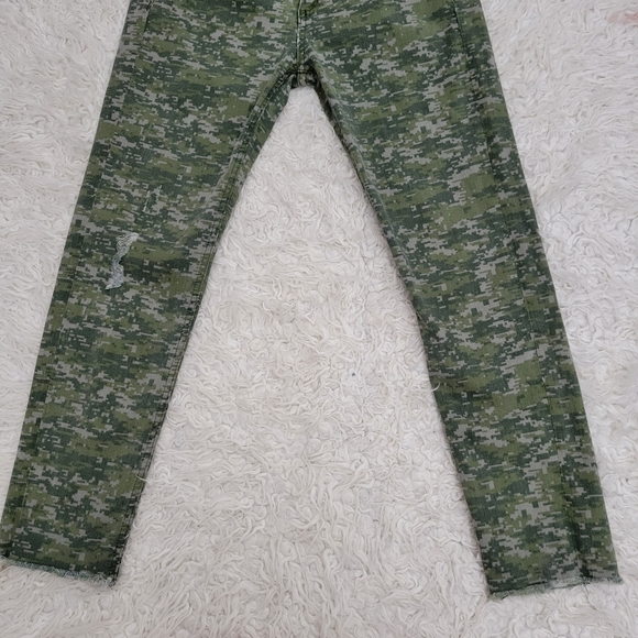 Rag & Bone Dash Slouchy Skinny Camo Destroyed Jeans Sz 24 - Picture 11 of 15